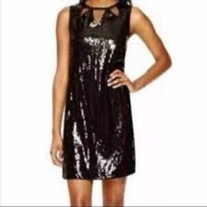 Olsenboye Black Sequin Dress Short Mini Dress, Sz L(12)